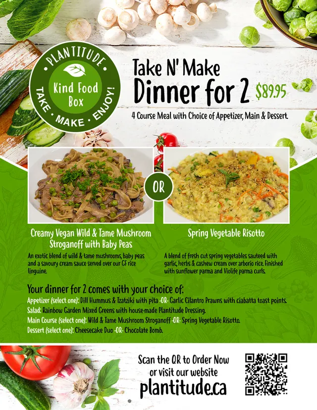 Plantitude Restaurant Menu Flyer and Direct Mail