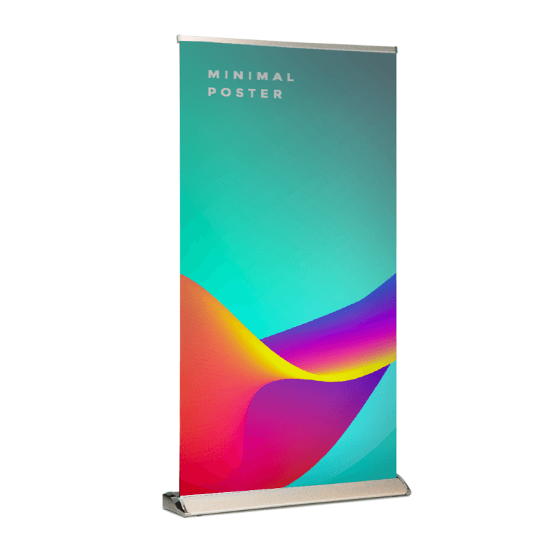 Premium Wide Pull Up Banners 13 oz Matte Vinyl paper finish sample