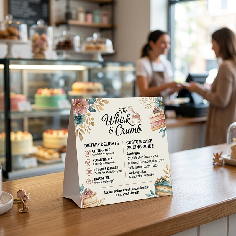 Tent Cards - Custom Print Mockup